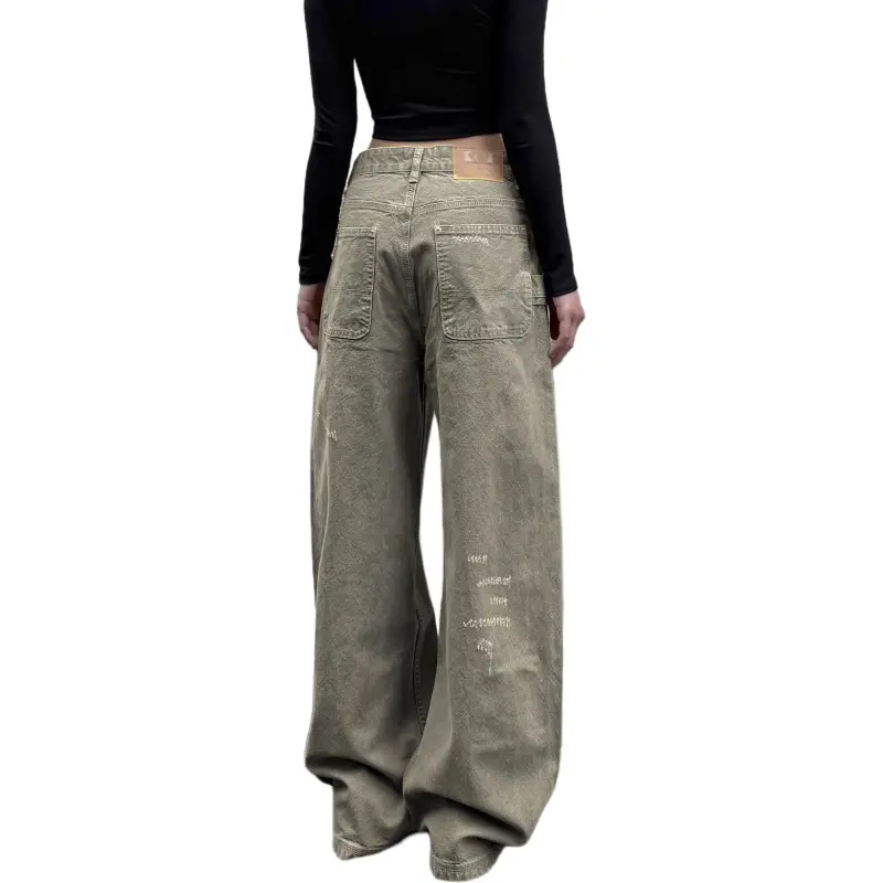 VINMUK Jeans Unisex Mud Gray Green-6