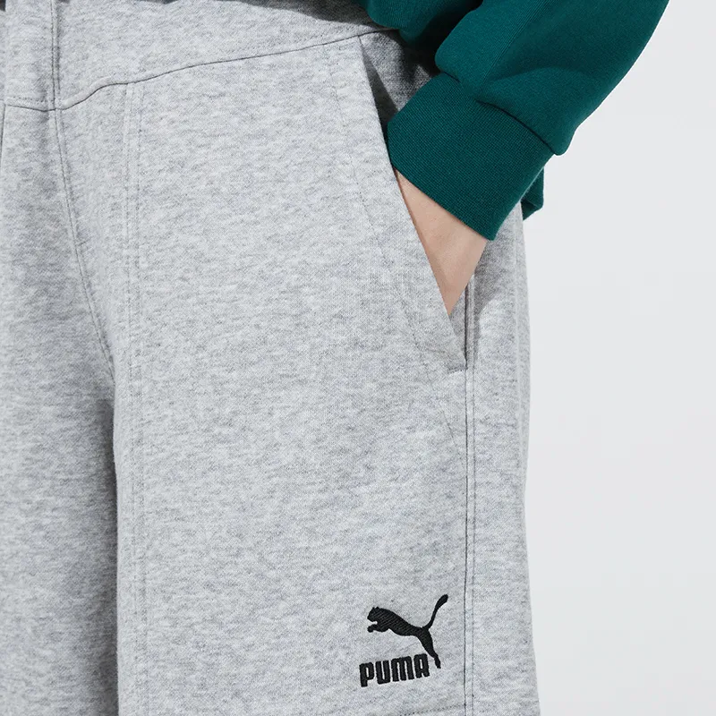 PUMA Knitted Sweatpants Women's Gray-3