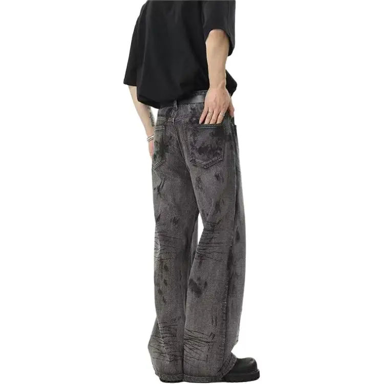MGXEK Jeans Unisex Black Gray-4