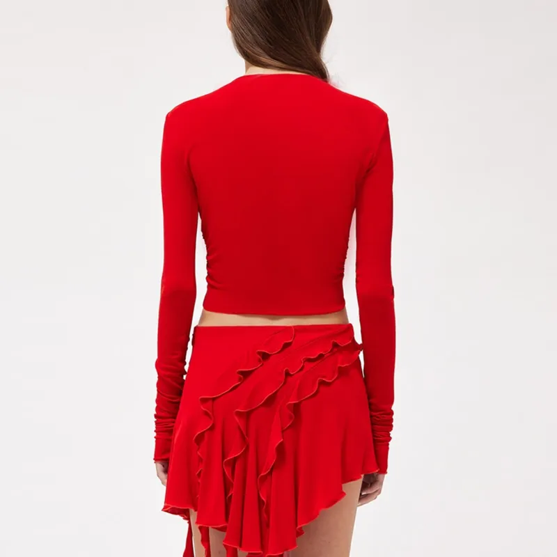 Blumarine Wrap Tie-Detailed Top-1