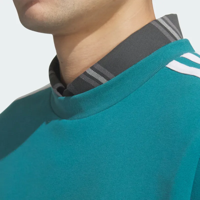 Adidas Originals FW24 ADICOLOR OVERSIZE CREW Sweatshirt Men's Remnant Duck Blue-3
