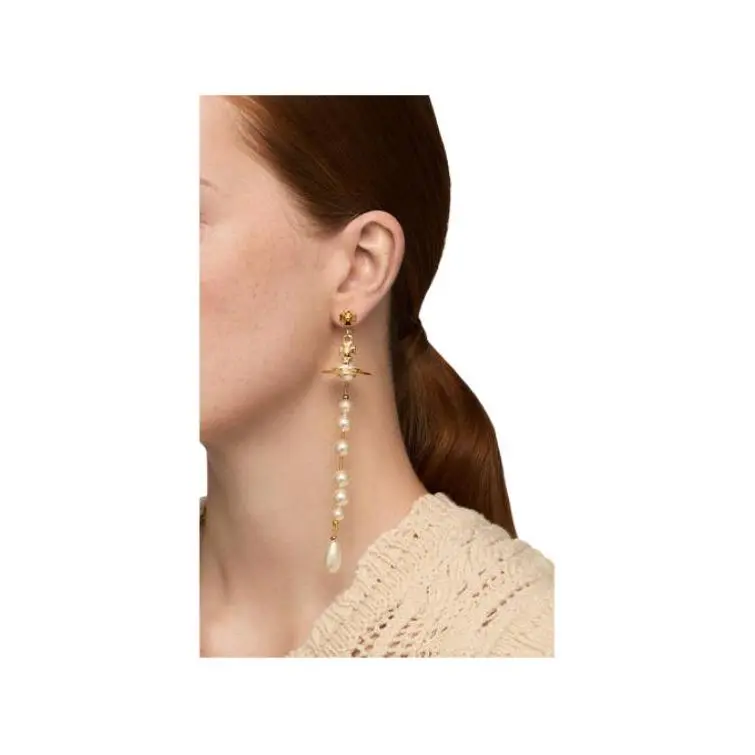Vivienne Westwood Orb Embellished Drop Earrings-2