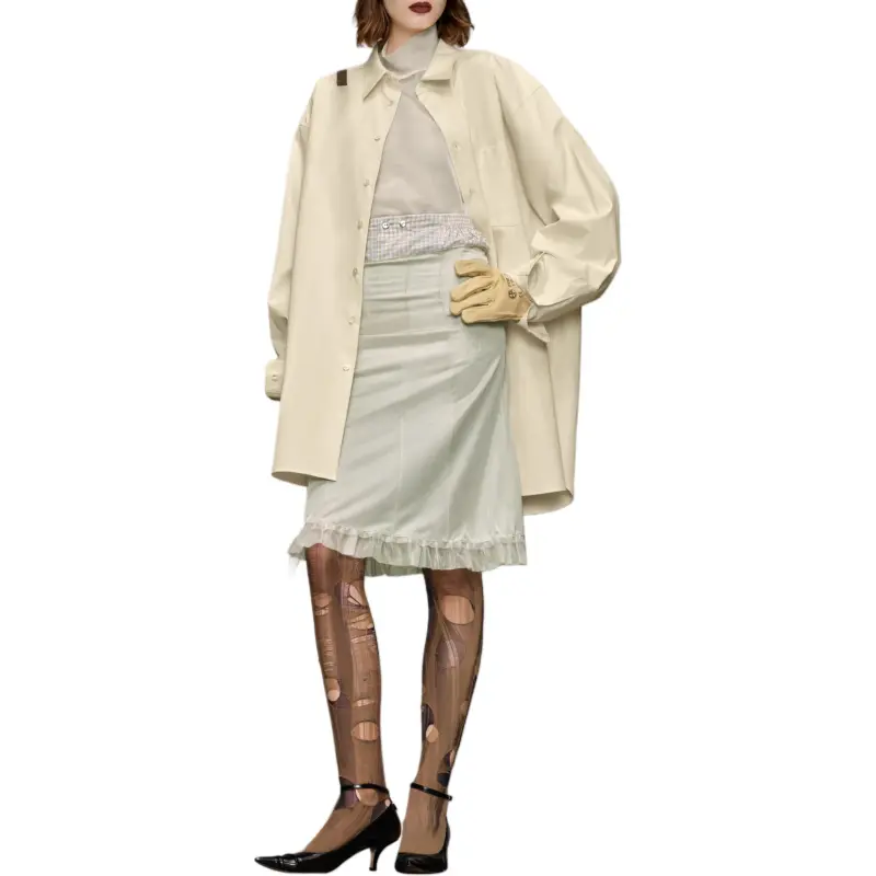 Maison Margiela Oversized Curved Hem Shirt-1