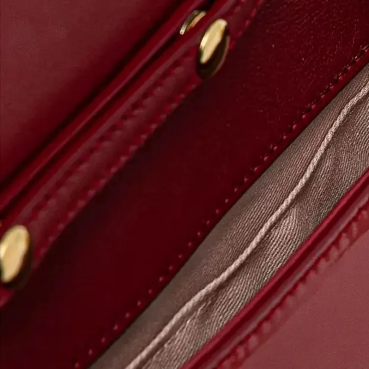 COCCINELLE Magie Patent Leather Crossbody Bag, Shoulder Bag Women's Dark Red-3