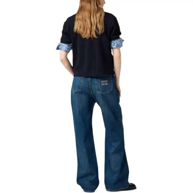MIU MIU Logo appliqué Jeans-3