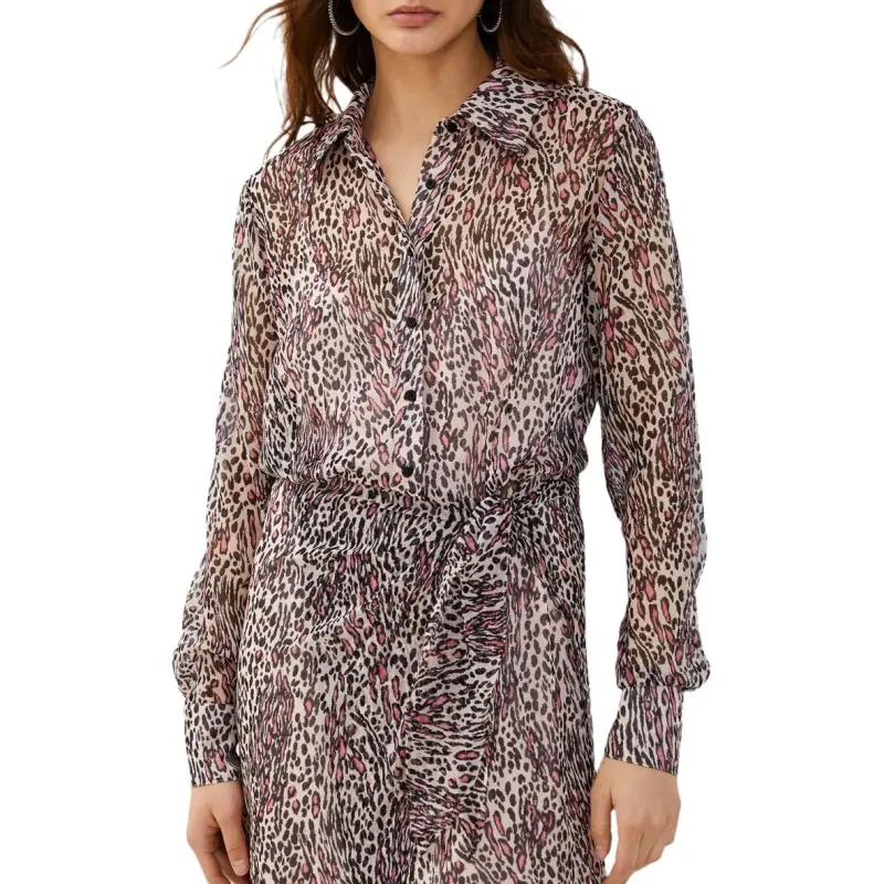 GUESS Long Sleeved Dress Women's Brown-3