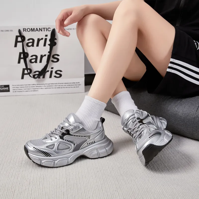 La Chapelle Wear resistant And Lightweight Low Top Chunky Sneakers Women's-6