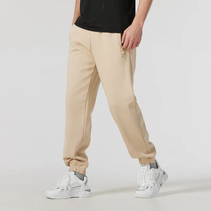PUMA Knitted Sports Pants Men's Brown-3