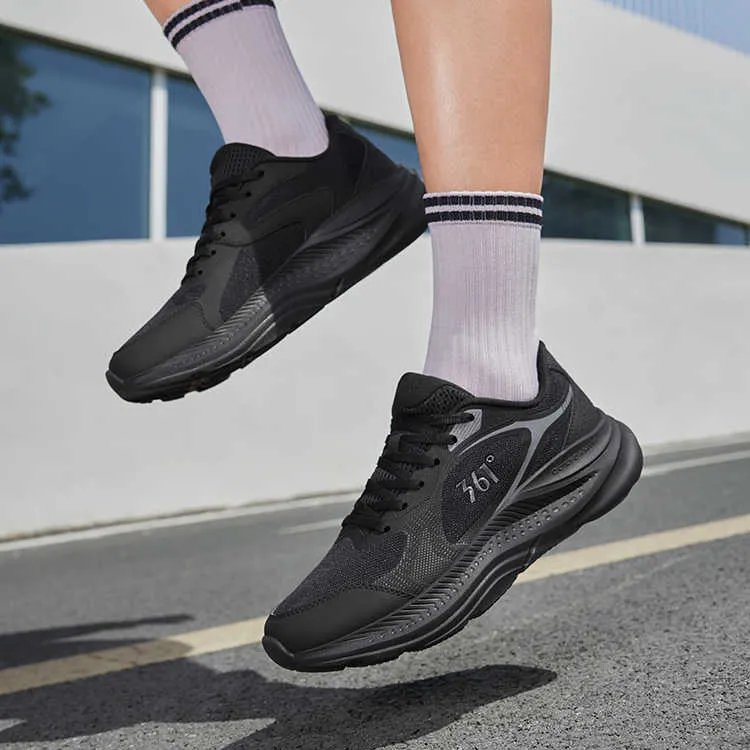 361° Cushioning, Wear Resistant Low Top Casual Training Running Shoes Men's Black-2
