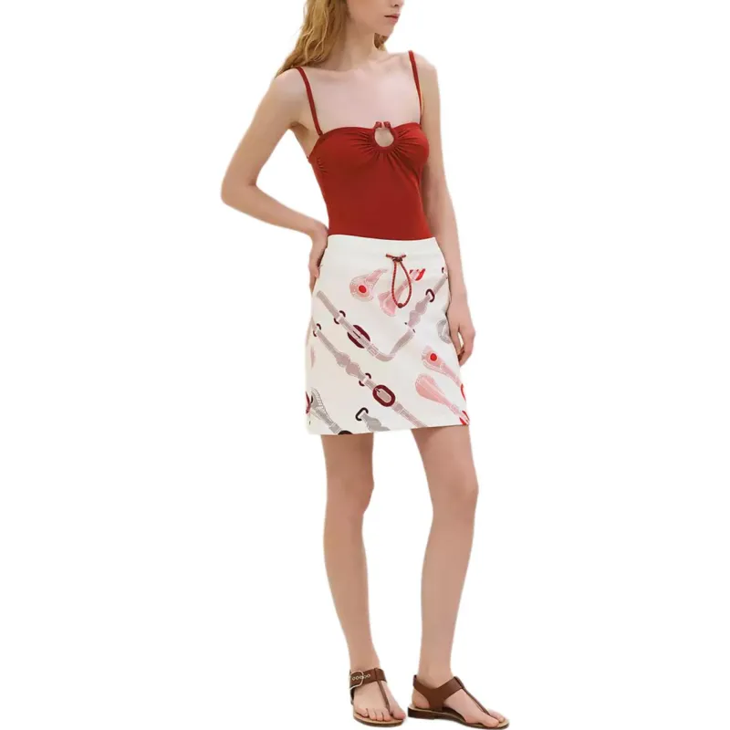 HERMES Casual Short Skirts Women's White-1