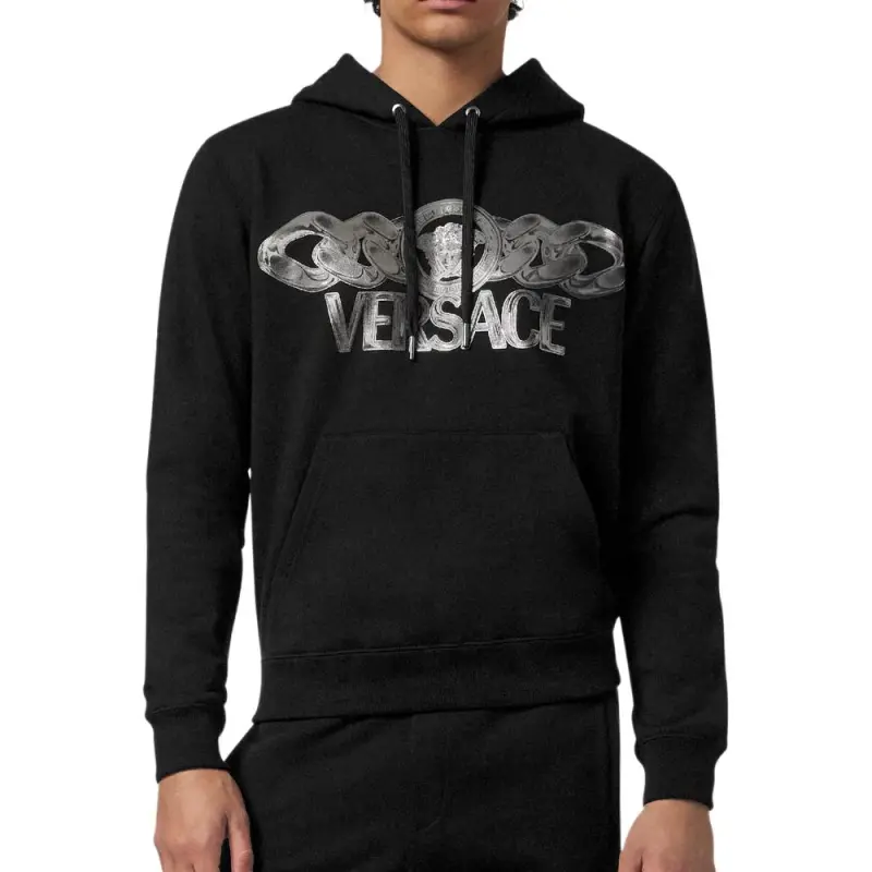 VERSACE Medusa On Chain Drawstring Hoodie-2