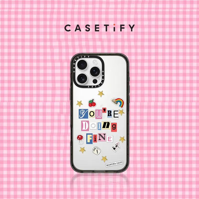 CASETIFY PC+TPU Material Martina Calvi You're Doing A Great Job Phone Cases Compatible With IPhone 16/15 Collection-1