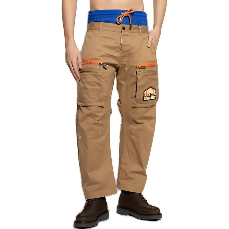 DSQUARED 2 Logo Patch Cargo Jeans-4