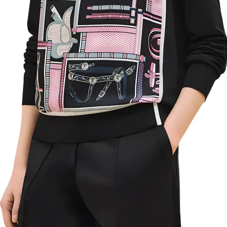 HERMES FW24 Sweatshirt Women's Black-5