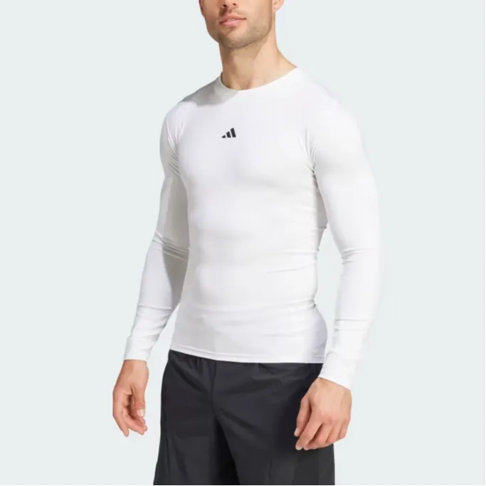 Adidas Free Shipping With AdiClub Techfit Compression Training Long Sleeve Tee-1