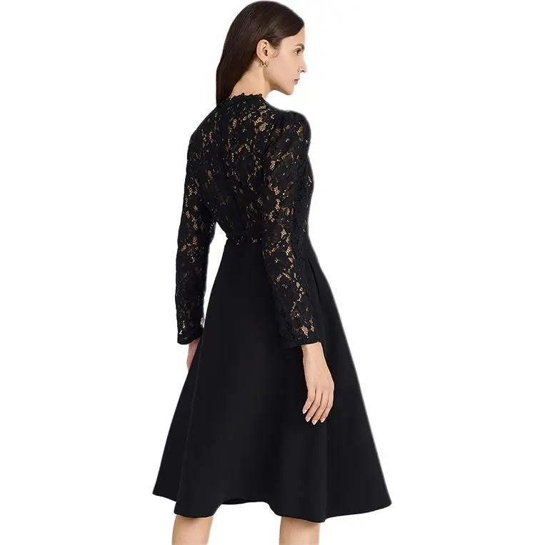 NINE WEST Long Sleeved Dresses Women's Black-4