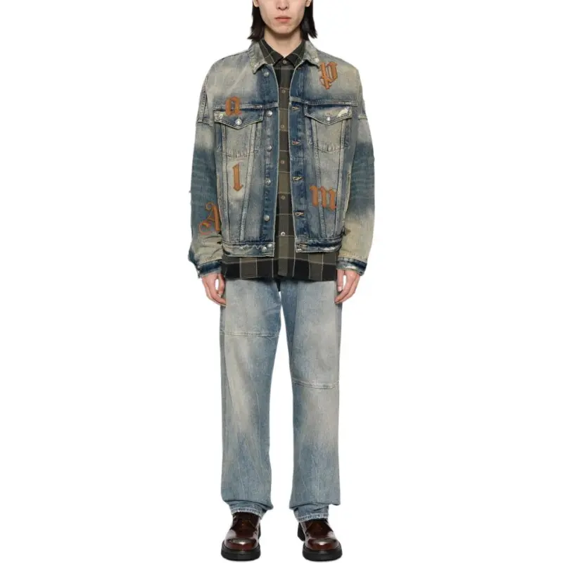 PALM ANGELS Flap Pockets Denim Jacket-2