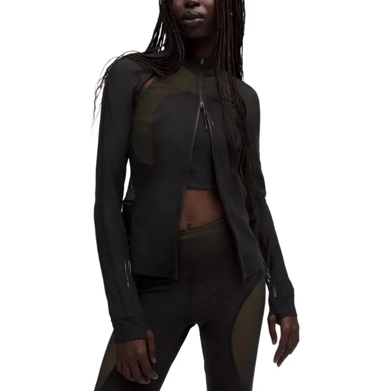 Lululemon x SLNSH Define Mesh SS25 Jacket Women's Black/Serpentinite Yellow/BLK/YLSR-1
