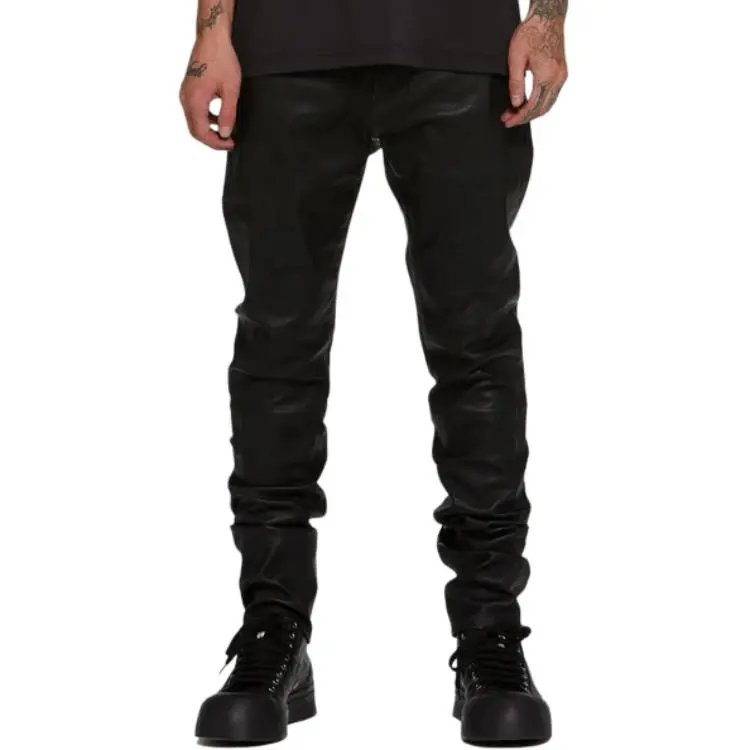 PURPLE-BRAND Stretch Leather Beauty Pants-2