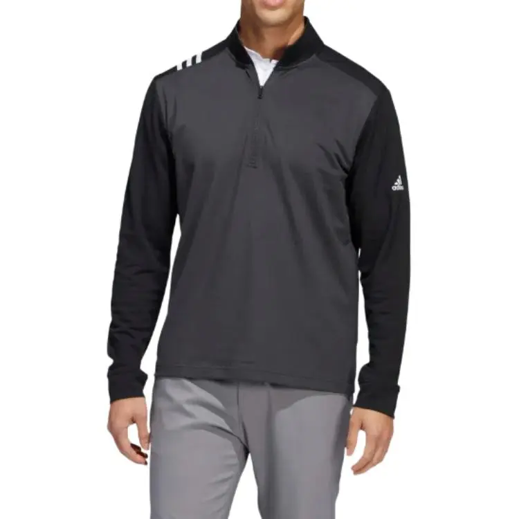Adidas Advantage Half-Zip Golf Pullover Sweatshirt Men's Black-1