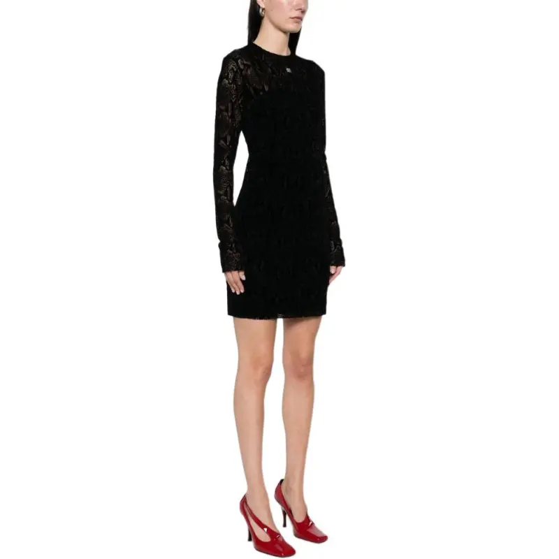 Givenchy Flocked Mini Dress 'Black'-3