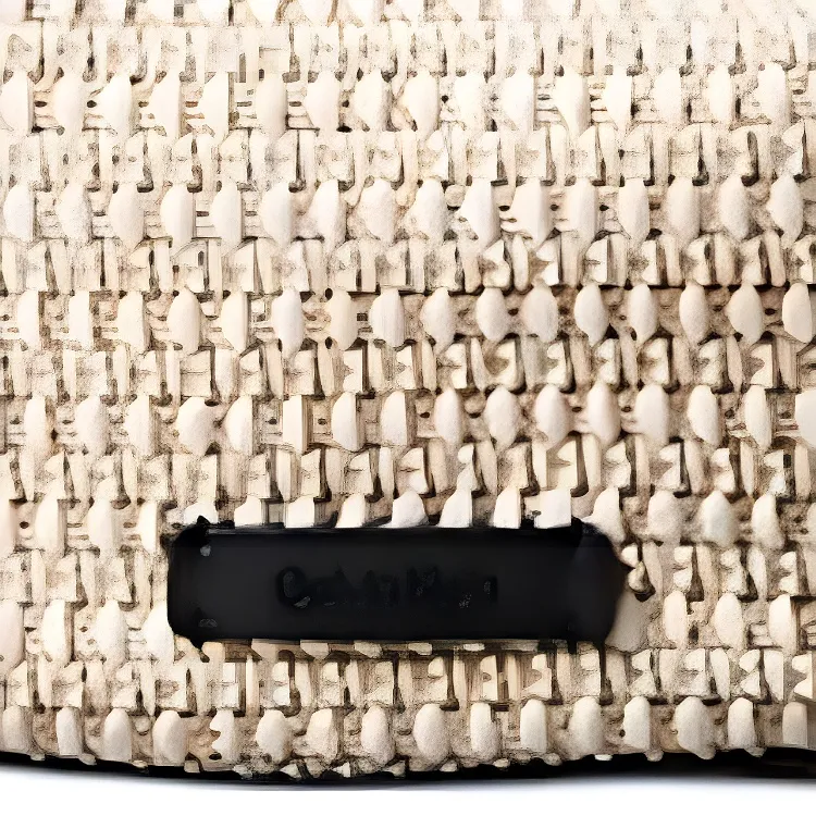CALVIN KLEIN Raffia Straw Woven Shoulder Bag Women's Beige-3