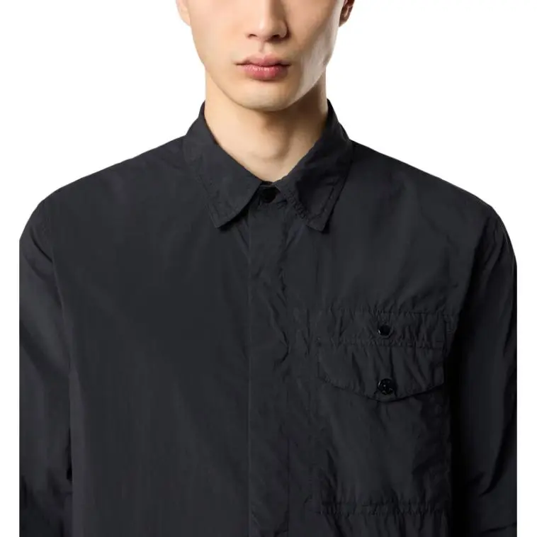 STONE ISLAND Long Sleeved Curved Hem Shirt-3