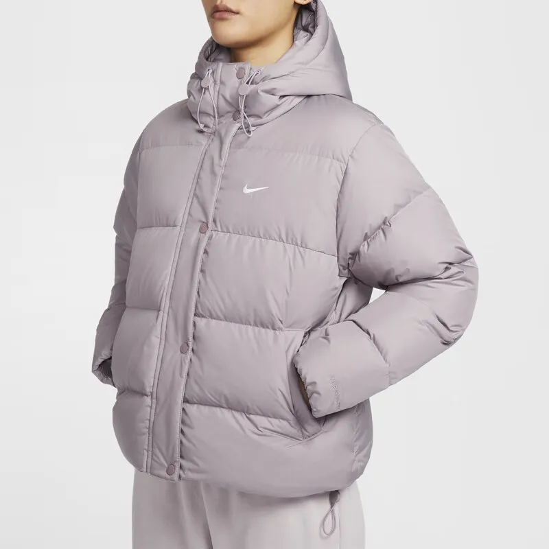 Nike METROPUFFER Down Jacket Women's Light Ore Purple+Survival Wristband-2