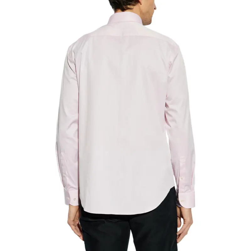 GIORGIO ARMANI Curved Hem Twill Shirt-3