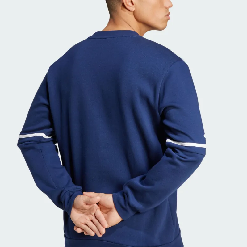 Adidas SQ25 SW CREW Sweatshirt Men's Navy Blue/White-5