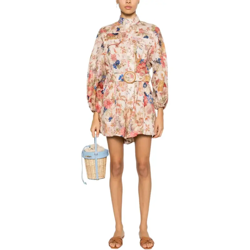 Zimmermann Floral Printed Belted Waist Jumpsuit-2