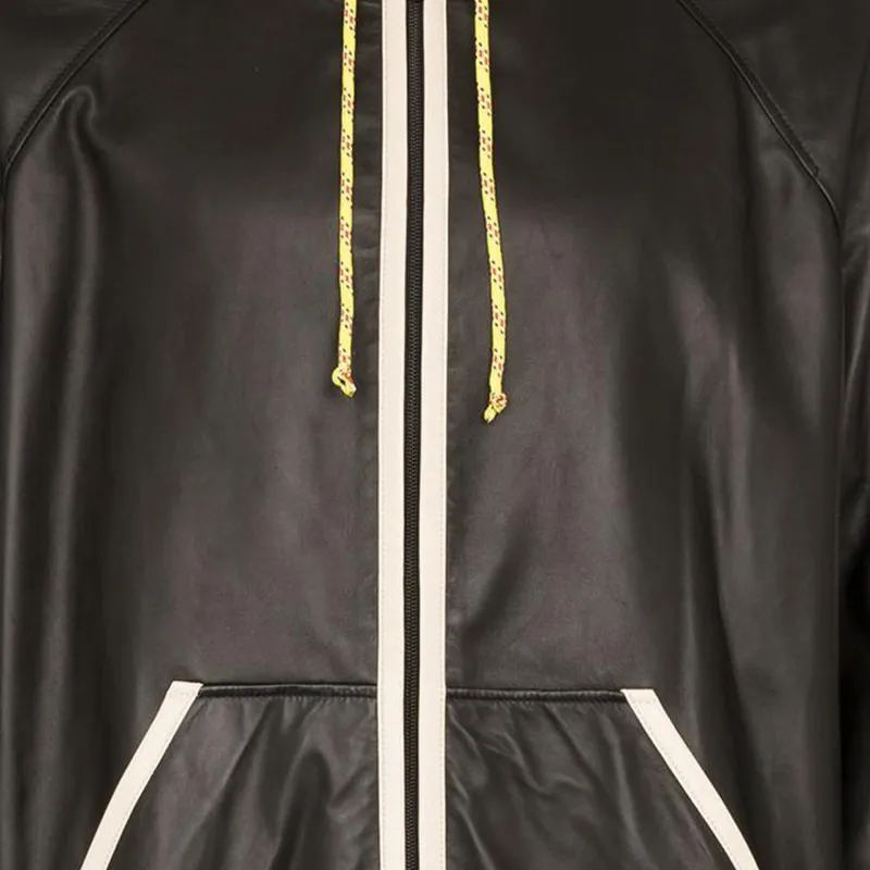 GUCCI Leather Jacket Men's Black-4