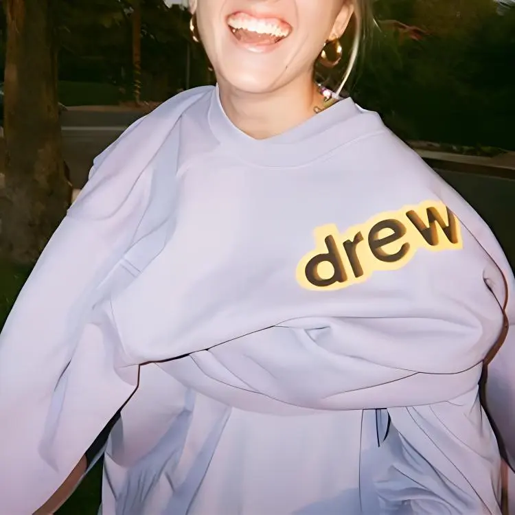Drew House Letter Logo Series Sweatshirts Unisex Lavender-5