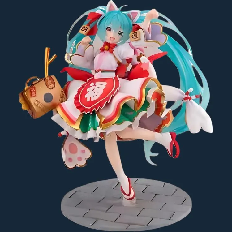 KADOKAWA Hatsune Miku CAworks VOCALOID Lucky Cat Scale Figures-2