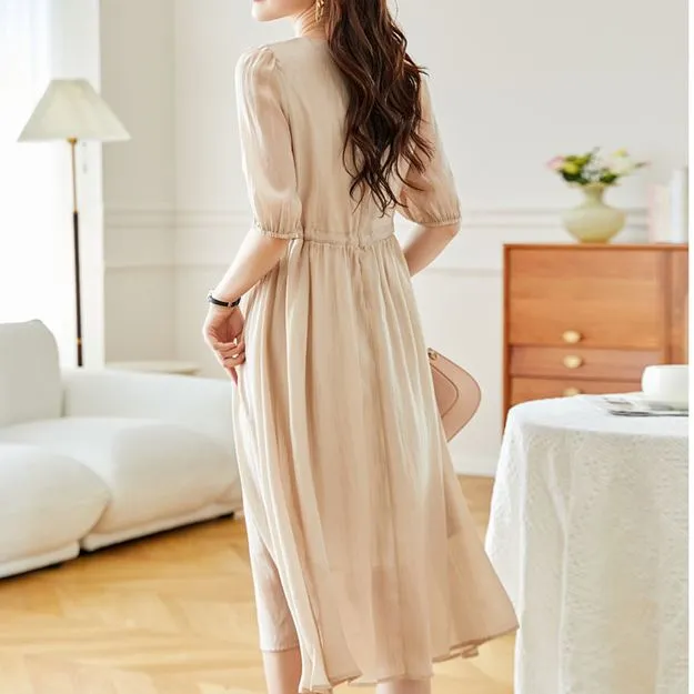 Still Quiet Short Sleeved Dress Women's-2