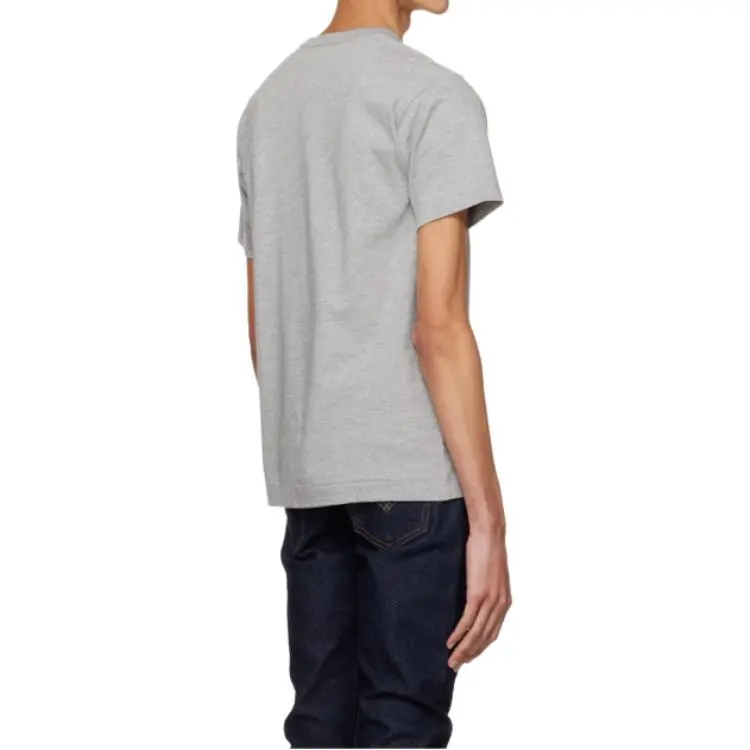 CDG Play T Shirts Men Gray-3