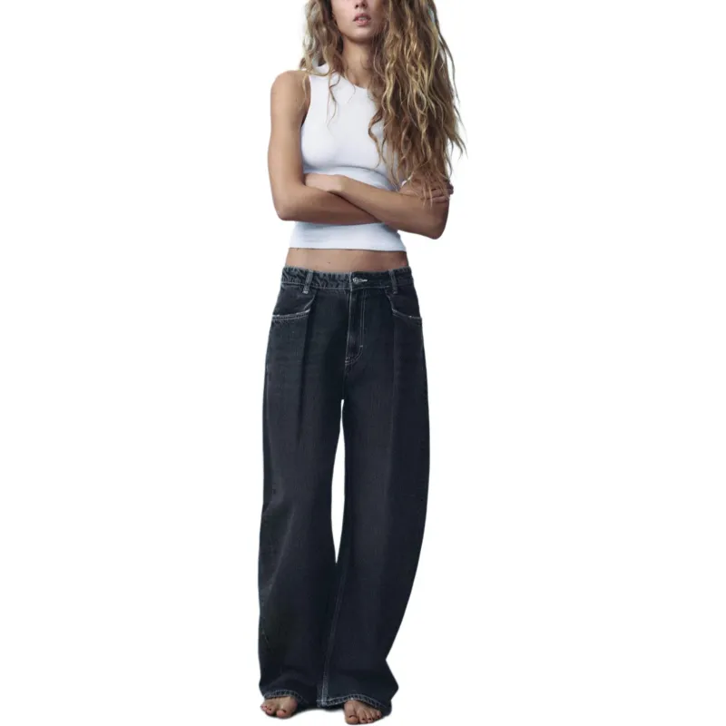 ZARA Trf Jeans Women's Carbon Gray-3