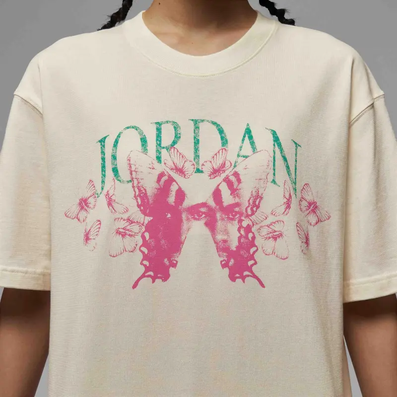 Jordan SS25 Drop Shoulder Sleeve T Shirt Women's Sail White-3