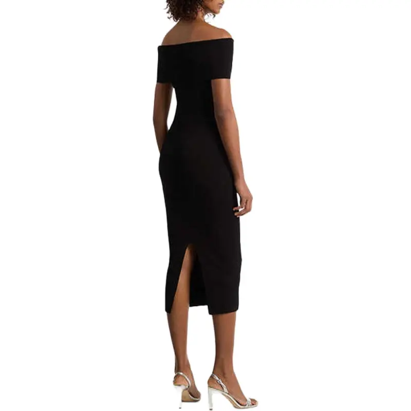 MICHAEL KORS Stretch Knit Over-The-Shoulder Dress-1