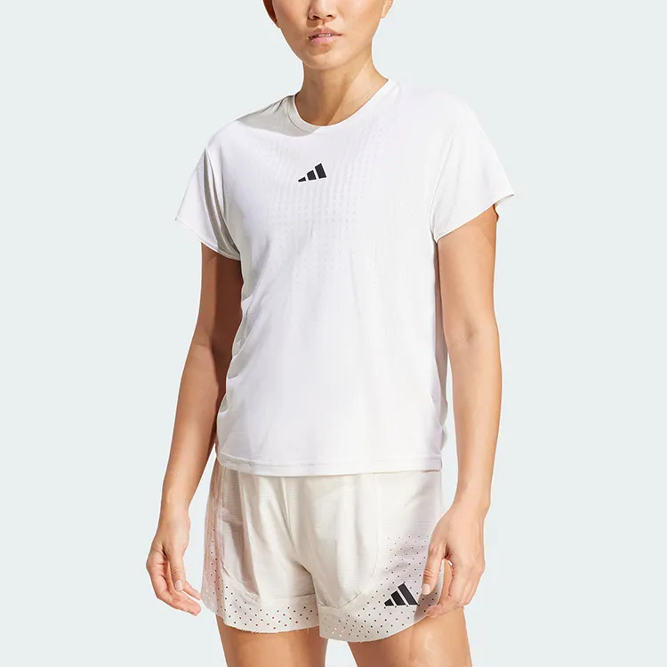 Adidas AirchillClimacool T Shirt Women's Pink White-2