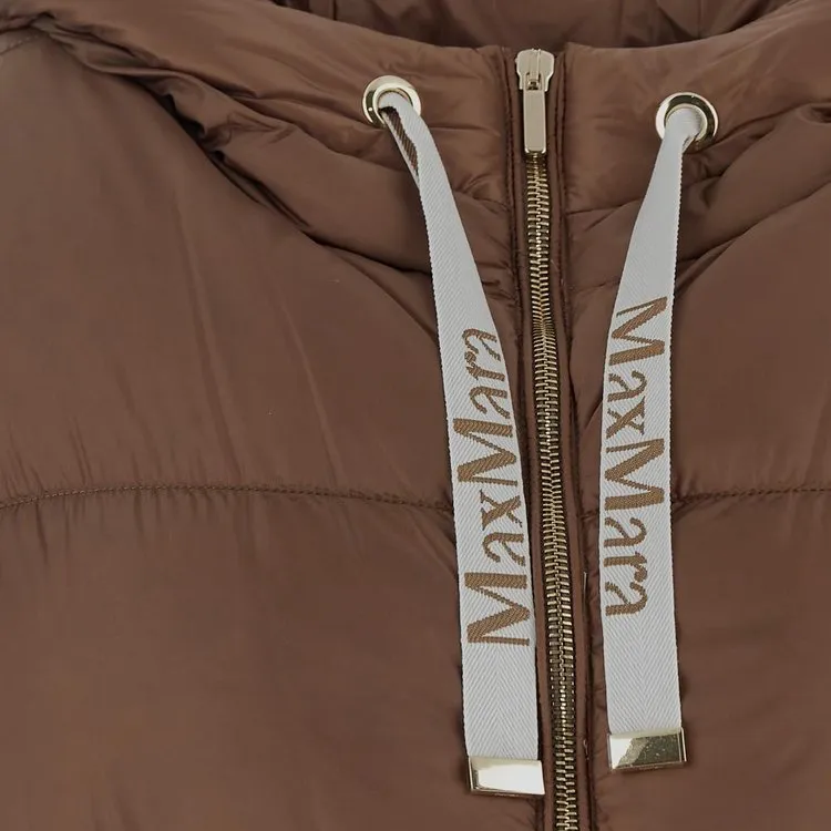 MaxMara Zip-Up Drawstring Quilted Jacket-4