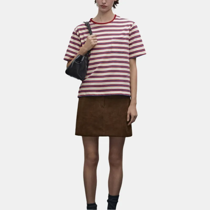 Massimo Dutti T-Shirt Women's Brown-2