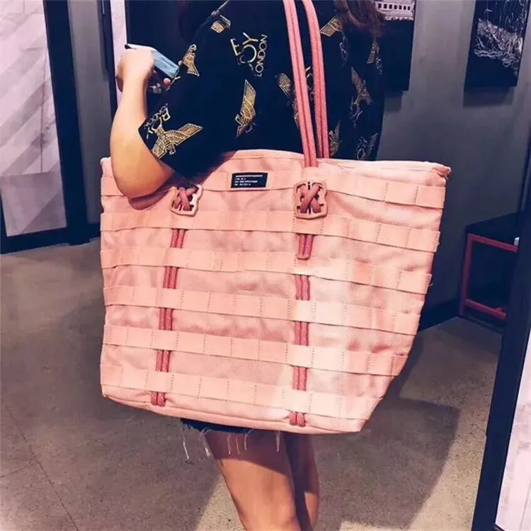 Nike Polyester Tote Bag Shopping Bag Shoulder Bag Handbag Regular Unisex Pink-4