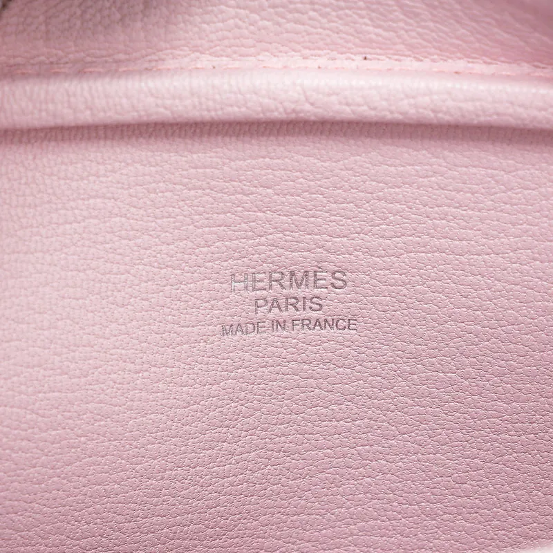 HERMES Plume Chevre Goatskin Handbag Mini Women's M7 Rose Darling Love Pink-9