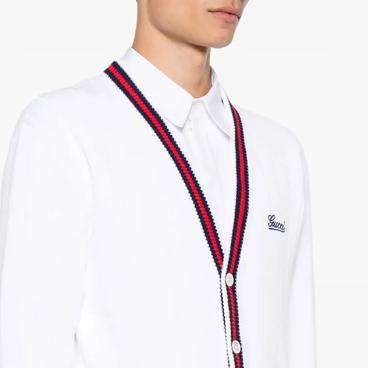 GUCCI Logo embroidered Cardigan-4