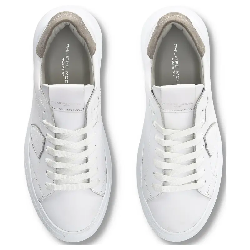 PHILIPPE MODEL Temple Low Top Skateboard Shoes Men's White Gray-4