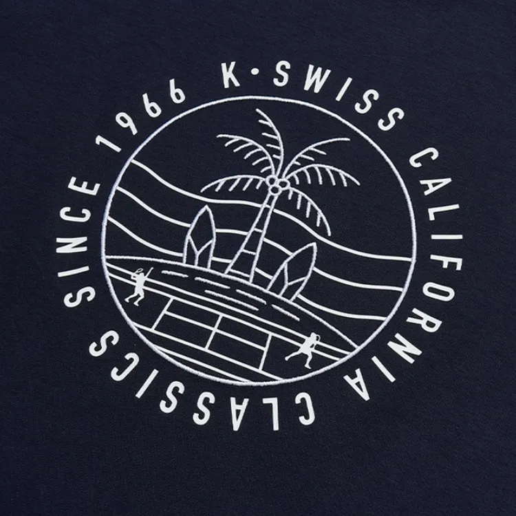 KSWISS Drop Shoulder Sleeve T Shirt Women's Blue-3