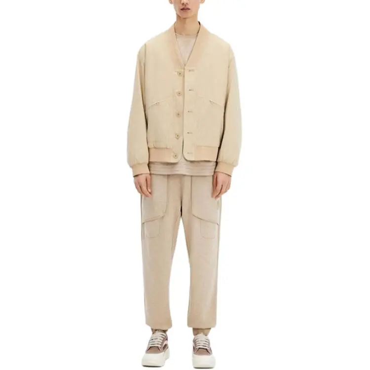 LiNing Li Ning X Jackie Chan Co branded Kung Fu Series Knitted Sweatpants Men's Aromatic Apricot-2