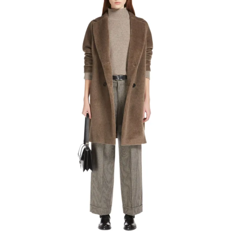 'S MAX MARA Double Breasted Long Sleeved Coat-2