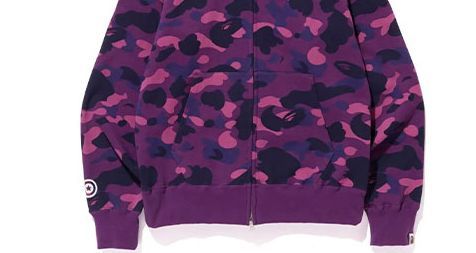 ジャケット・ブルゾン APE  COLOR CAMO HOODIE JACKET 140 PURPLE BAPE Color Camo Shark Full Zip Hoodie Purple Men's - US